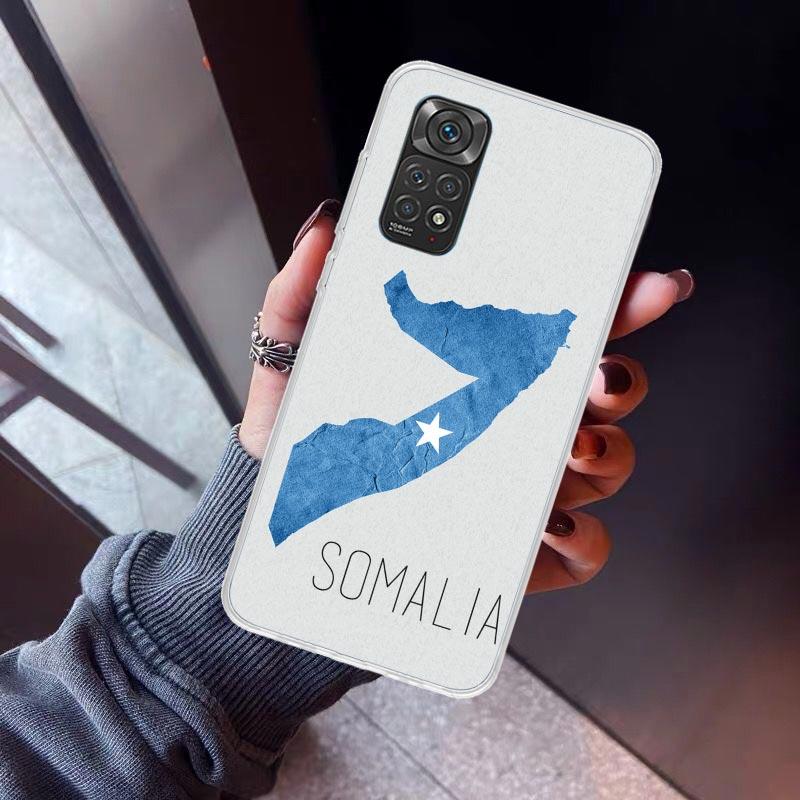 Somali Somalia National Flag Phone Case For Xiaomi Redmi Note 10 11 12 13 14 15 Pro Plus 11S 12S 14S 11T 11E 10S Soft TPU Back C