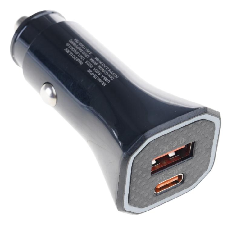 Портативное 38 Вт двойное USB автомобильное зарядное устройство Пластиковое автомобильное зарядное устройство Простое в использовании для безопасной и эффективной зарядки нескольких устройств