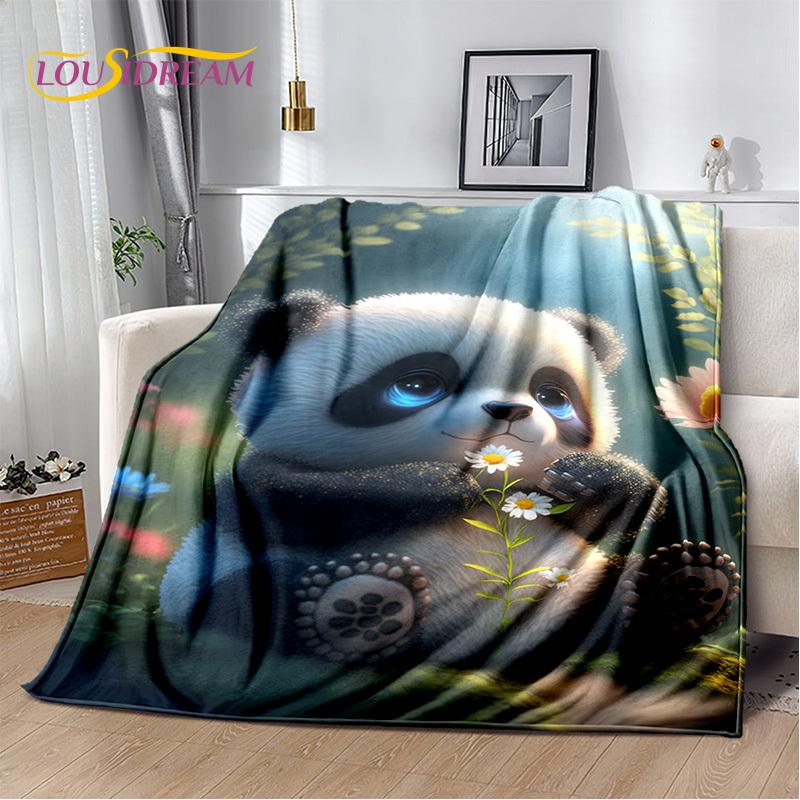 3D Dream Animal Cartoon Panda Милое одеяло, мягкое покрывало для дома, спальни, кровати, дивана, пикника, путешествия, офиса, покрывало, детский подарок