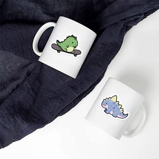 100Pcs Cartoon Dinosaur Stickers Waterproof PVC Cute Animal Decals DIY Vinyl Art Decoration Skateboard Luggage Water Phone Case Graffiti