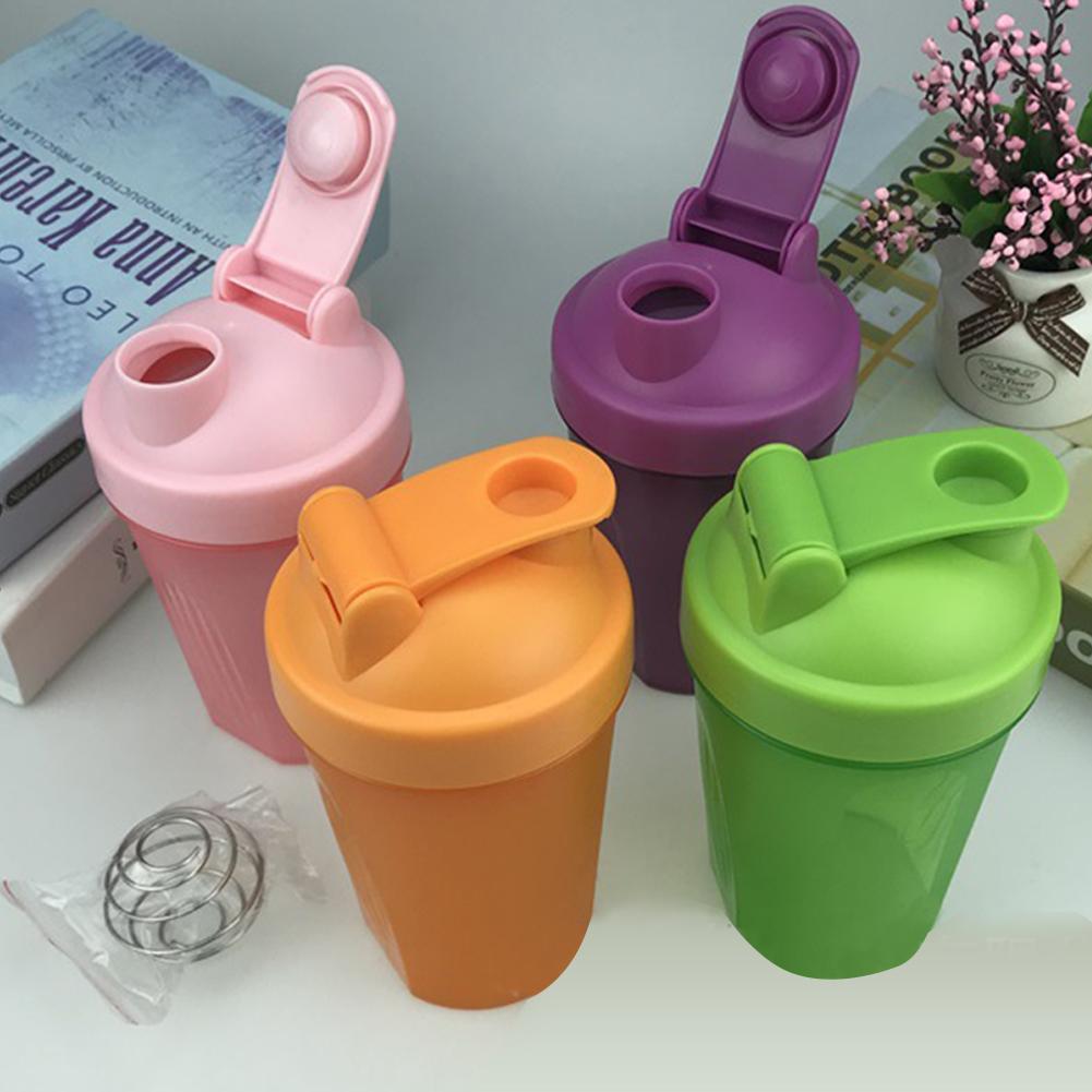 400ML Water Cup Sport Outdoor Bottle Cup Colorful Albumen Powder Stirring Cup Gift Kettle