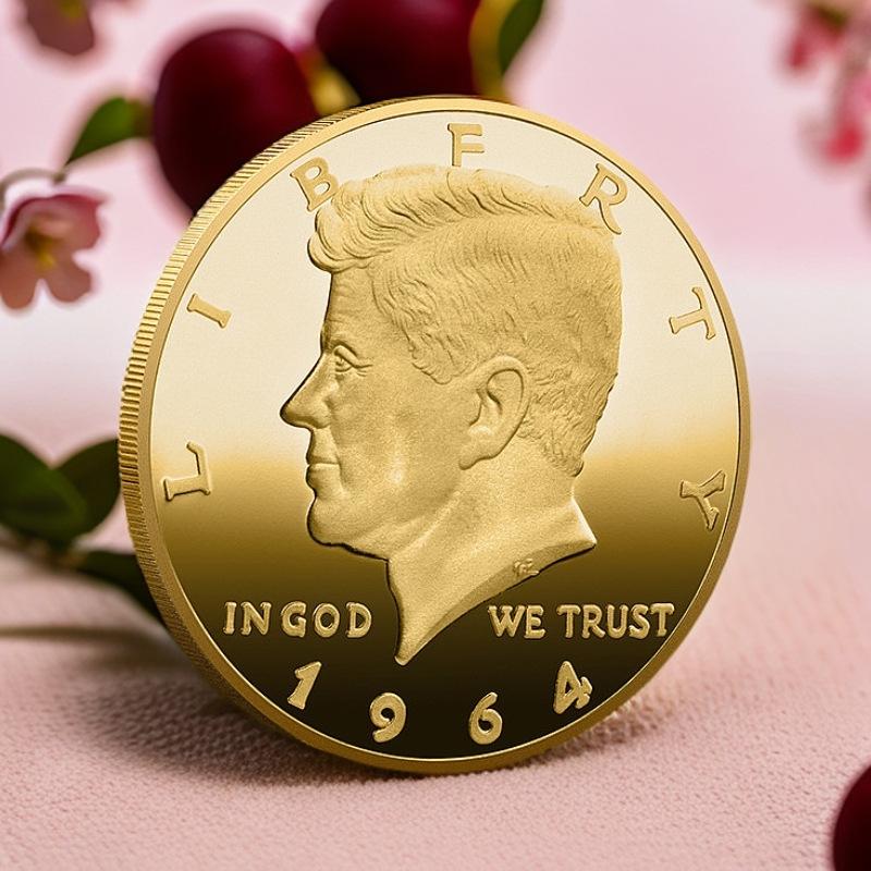 1964 Кеннеди, Креативная монета, Креативная памятная медаль, Свобода, Герб Соединенных Штатов, Белоголовый орлан, Подарочный значок