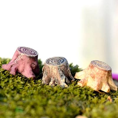 Мини-пень поделка фигурка милый миниатюрный садовый DIY ornaments сказочный сад домашние украшения аксессуары случайный цвет