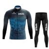 Quick-Dry Cycling Jersey Set Tour De France Style Long Sleeve Road Bike Apparel Unisex Riding
