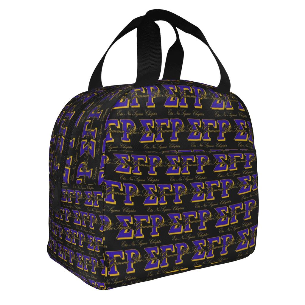 SGRHO1922 Sigma Gamma Rho Insulated Lunch Bag for School Office African American Sorority Portable Cooler Thermal Bento Box