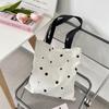5 Printed Polka Dot Canvas Bag Large Capacity Shoulder Bag Simple Student School Bag Open Canvas Bag