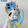 KEYSION Cute 3D Cartoon Plush Case for Redmi Note 13 Pro 5G with Lanyard Soft Silicone Shockproof Phone Cover for Xiaomi POCO X6 5G