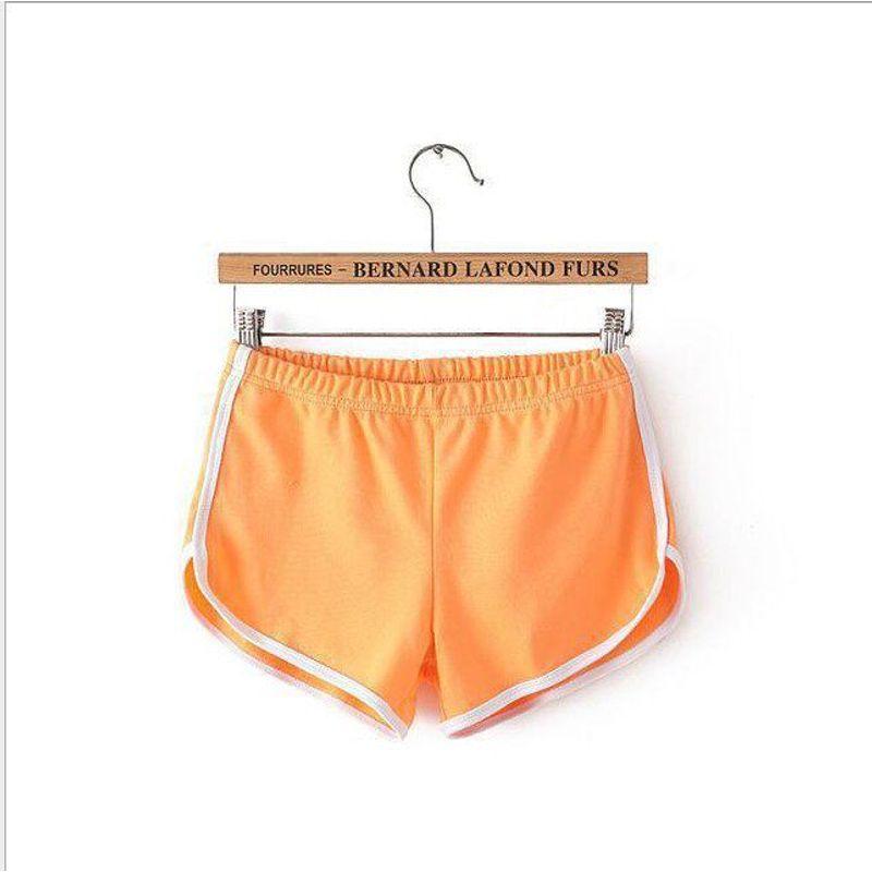 New Fashion Export Sports Shorts Women's Home Casual Solid Color Fashion Yoga Beach Pants Candy Color Hot Pants