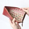 Длинный кошелек Sybilla Lana (5471174), Z-образная молния с кошельком для монет, Тонкий дизайн, Натуральная кожа (Кирпич)