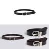 Twolayer Cowhide Ladies Belt With Alloy Closure For Formal Office And Business Outfits