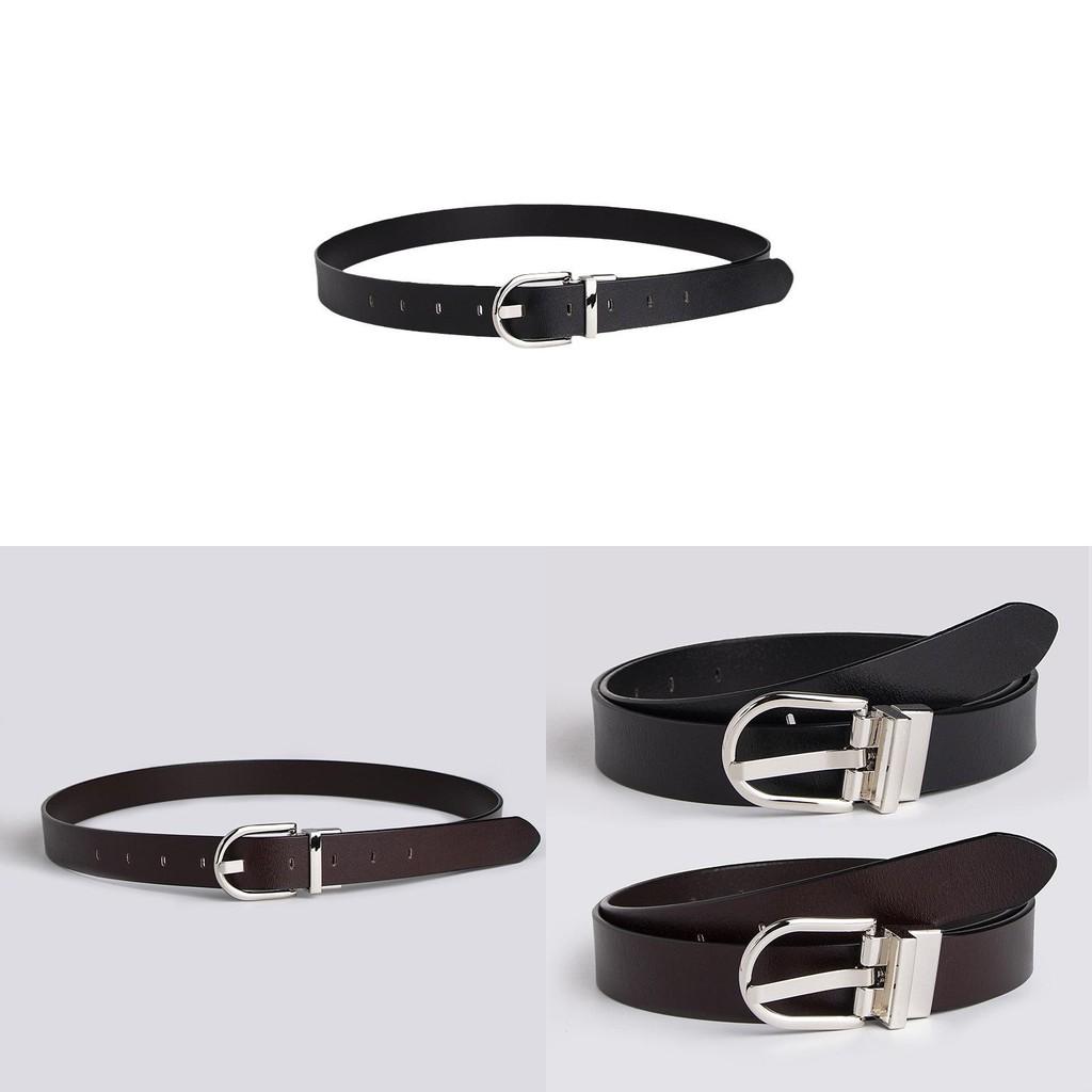 Twolayer Cowhide Ladies Belt With Alloy Closure For Formal Office And Business Outfits