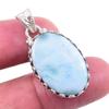 Подвеска из чистого серебра 925 пробы Natural Republic Larimar с драгоценным камнем 1,25 дюйма l2G42