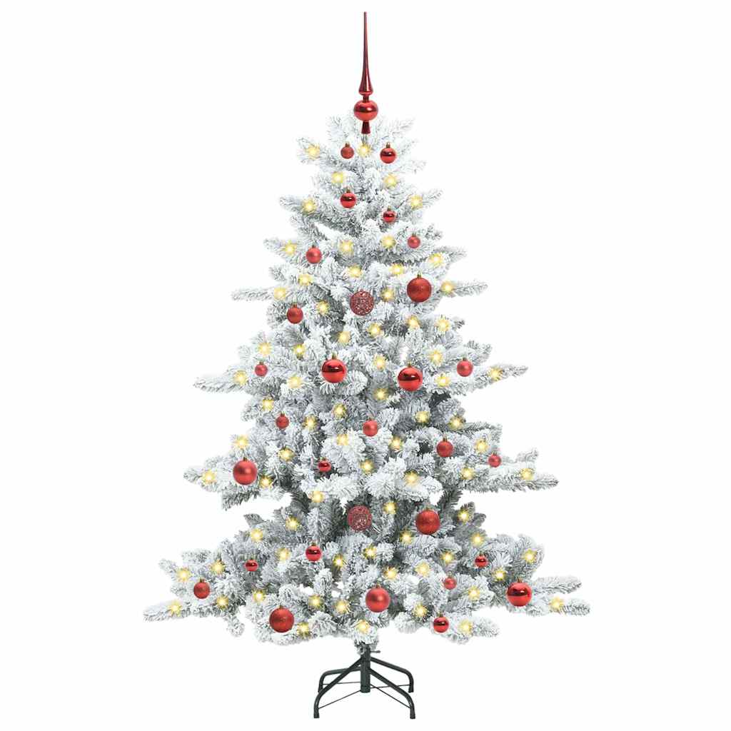 Artificial Foldable Christmas Tree White 150 cm PVC and Steel