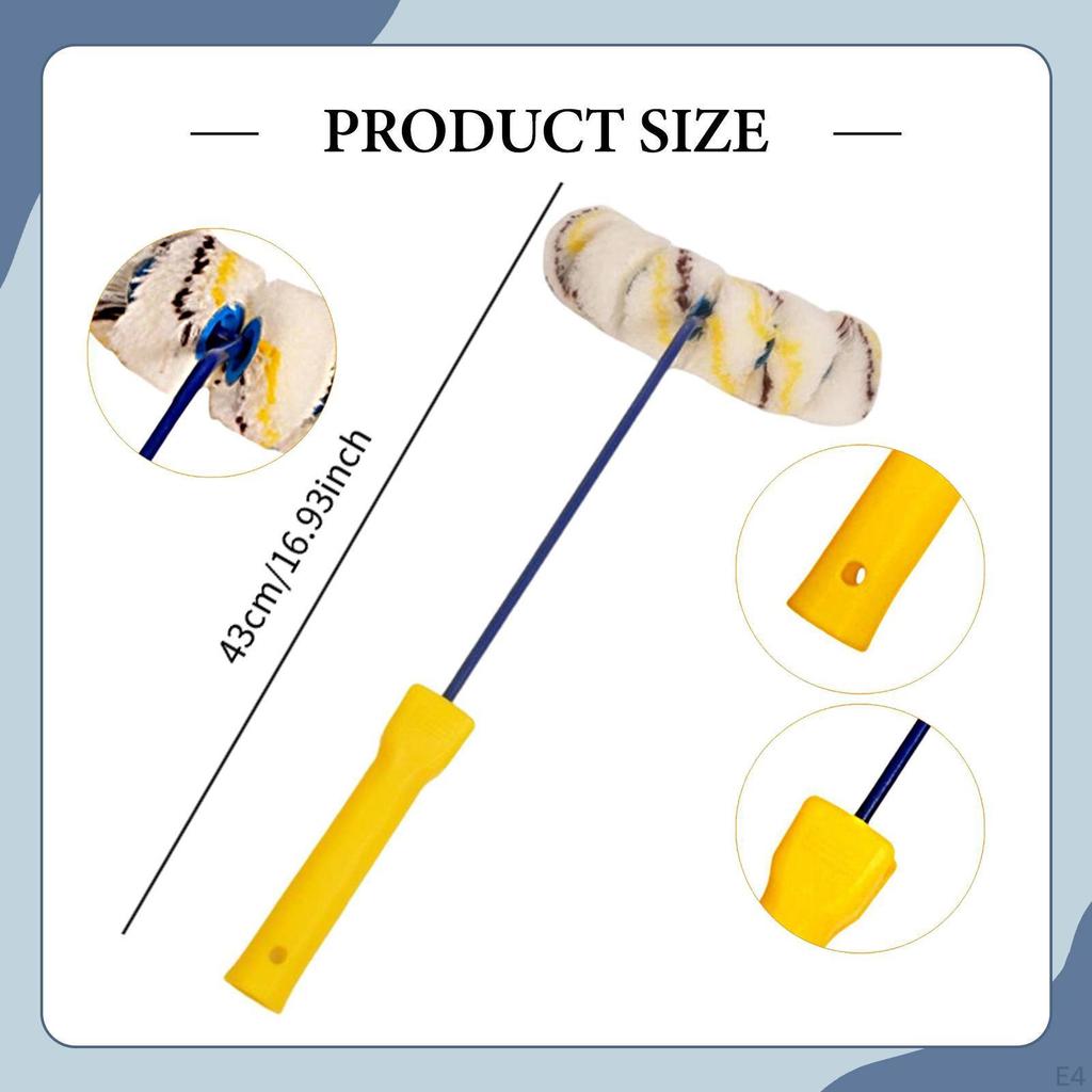 Малярный валик трубчатая кисть многоцелевой легкий для изогнутой поверхности и труднодоступных мест колено
