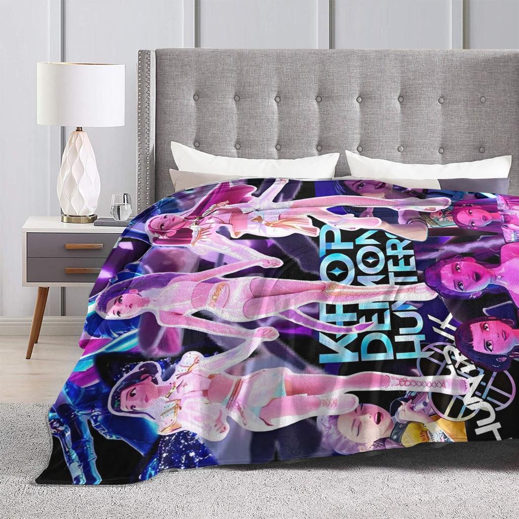 Kpop Демоны Охотницы Охотники Фланелевые Одеяла Руми Мира Джои Креативное Плед для Покрывала 125*100см Коврик Кусок Мягкий