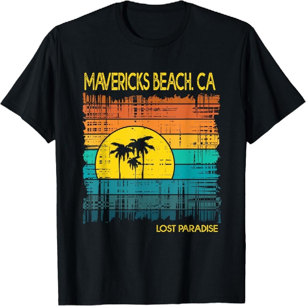 Mavericks Beach California Футболка Закат Футболка для Мужчин Женщин Девочек Детей