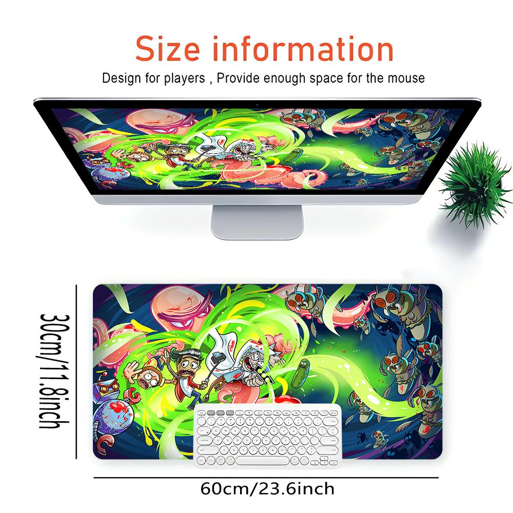 Alien Invasion Adventure Large Gaming Mouse Pad Nonslip Rubber Base Waterproof Desk Mat For Office Pc Laptop