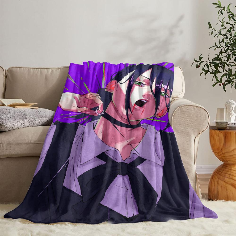 GUOYU Blanket Cchainsaw man Raze Throw Soft Flannel Throw Summer Blanket Lightweight Cozy Nap Blanket for Sofa Bed Travel