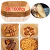 50/100Pcs Non Stick Air Fryer Paper Disposable Steamer Mat Baking Paper Tray  Roasting Baking