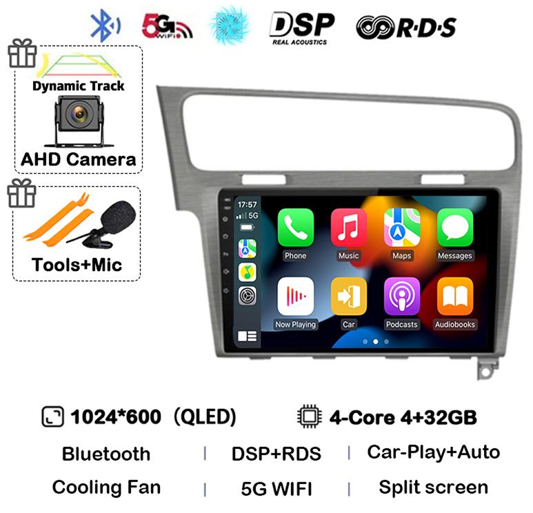 Android 14 WIFI+4G Auto For Volkswagen VW Golf 7 MK7 GTI 2011-2021 Car Radio Carplay HD Multimedia GPS Video Player Stereo 2din