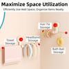 Wall Mounted Towel Storage Hook Suction Cup Waterproof Hairband Storage Hook Durable Reusable Hair Tie Storage Rack Household