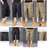 Men's Work Pants Casual Shorts with Pockets Men's Knee Length Summer Sports Shorts