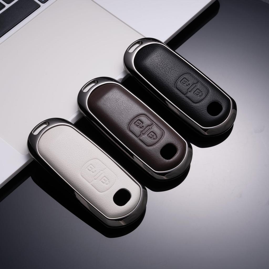 [PIMOHI] Compatible with Mazda Key Case Metal Genuine Leather CX-3