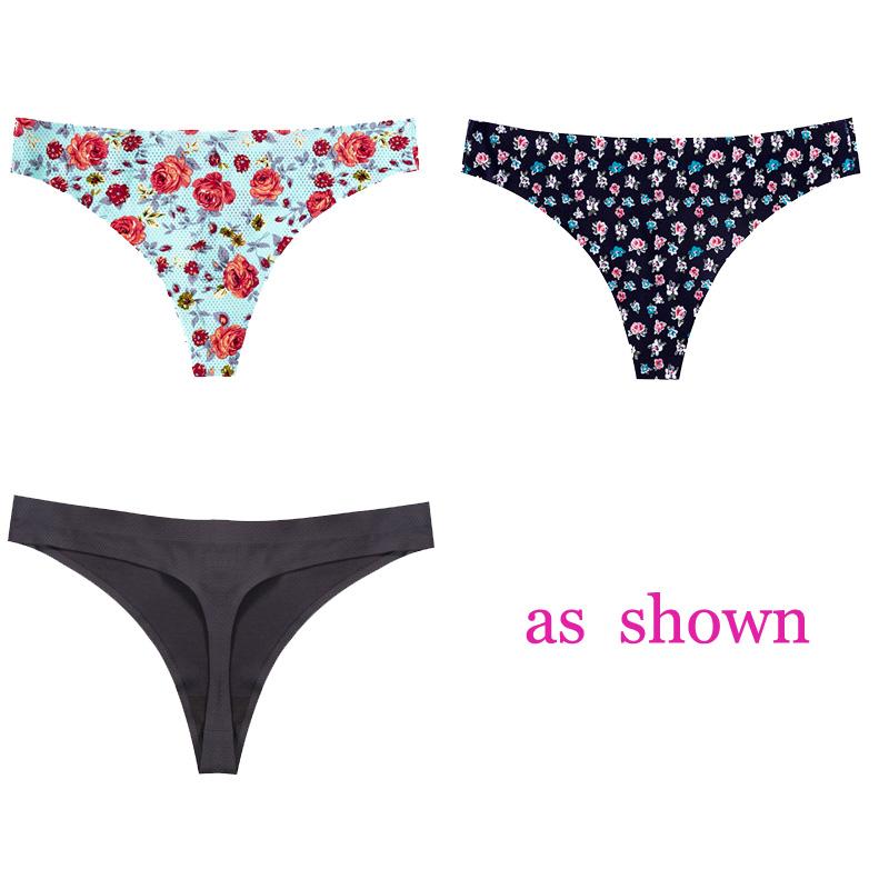 CINOON 3 шт./лот, женское сексуальное нижнее белье с цветами, соблазнительные трусики с низкой талией, стринги, дышащее нижнее белье без следов, стринги, нижнее белье