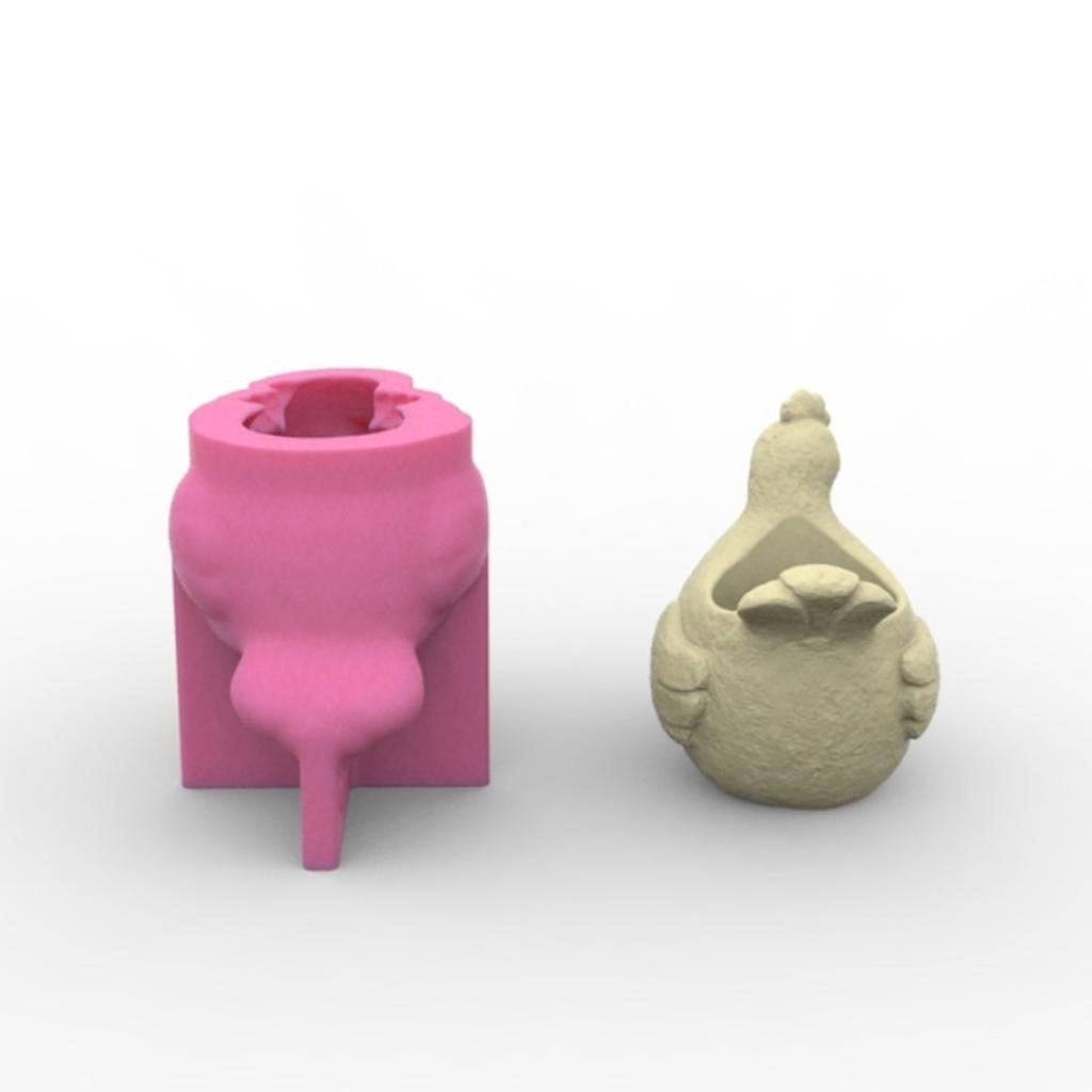 Силиконовые формы для ваз, форма для подставки для ручек, силиконовая форма в форме курицы, форма для силиконового цветочного горшка, силиконовая текстура для изготовления вазы, цветочного горшка вручную