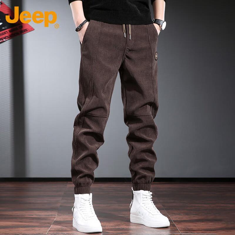 Jeep Мужские вельветовые брюки-джоггеры свободного кроя