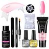 Limegirl 15ml Polygels Kit with 6W UV Led Lamp Building Gel Polish Nail Extension Slip Solution Nails Art Manicure Set
