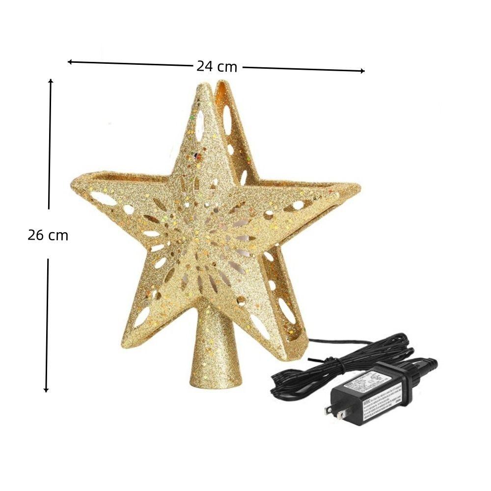 3D Glitter Projection Xmas Tree Lighting Snowflake Stars Party Decor New Christmas Tree Toppers
