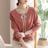 Young Mom Elegant Knit Sweater Middle Age Women Autumn Casual Pullover Base Layer Top