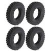 4Pcs 20mm Width Shoe Sole Pattern Tyre for Tamiya Tractor Truck 1 14 RC Car Black