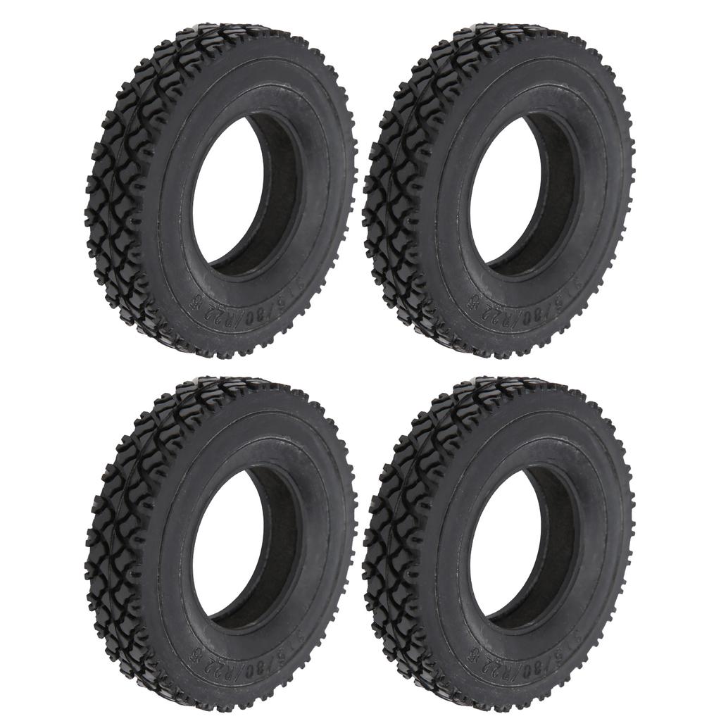 4Pcs 20mm Width Shoe Sole Pattern Tyre for Tamiya Tractor Truck 1 14 RC Car Black