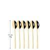 6Pcs Mirror Polished Stainless Steel Coffee Stirring Spoon Teaspoon Ice Cream Spoon Small Spoons Cutlery Set