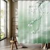1pc Floral Tree Pattern Digital Print Shower Curtain Bathroom Decor Home Decoration with Hook Machine Washable Polyester Fabric