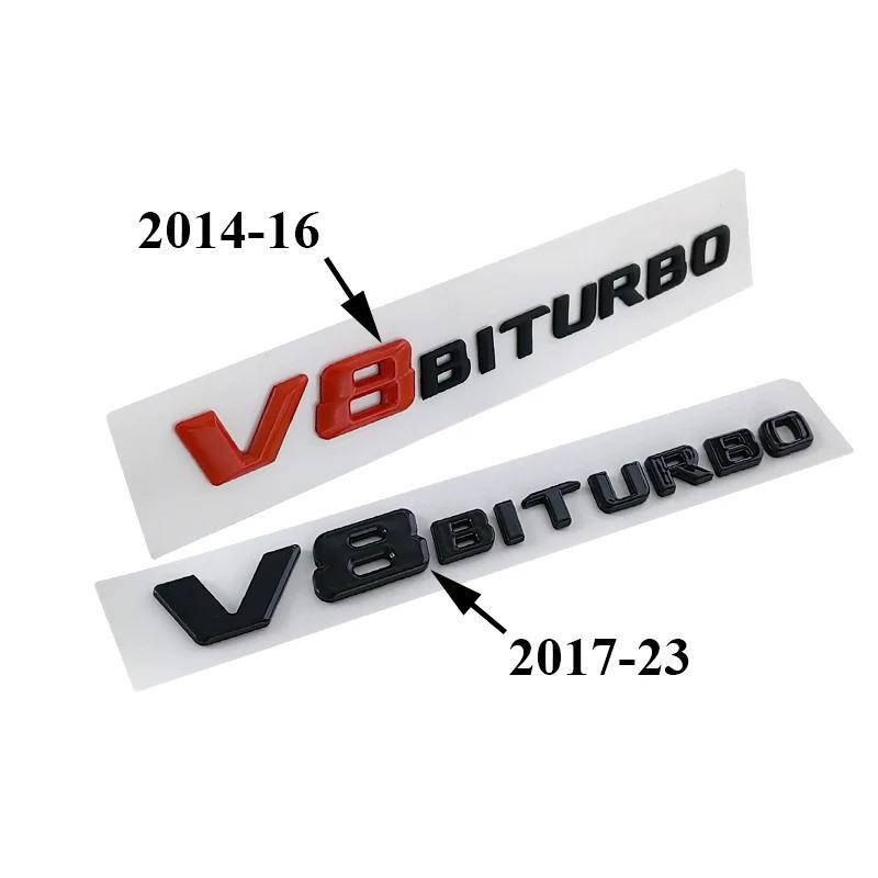 3d ABS V8 Biturbo Emblem Car Fender Badge Decal For C63S C63 E63 CLS63 V8 Biturbo Sticker Accessories