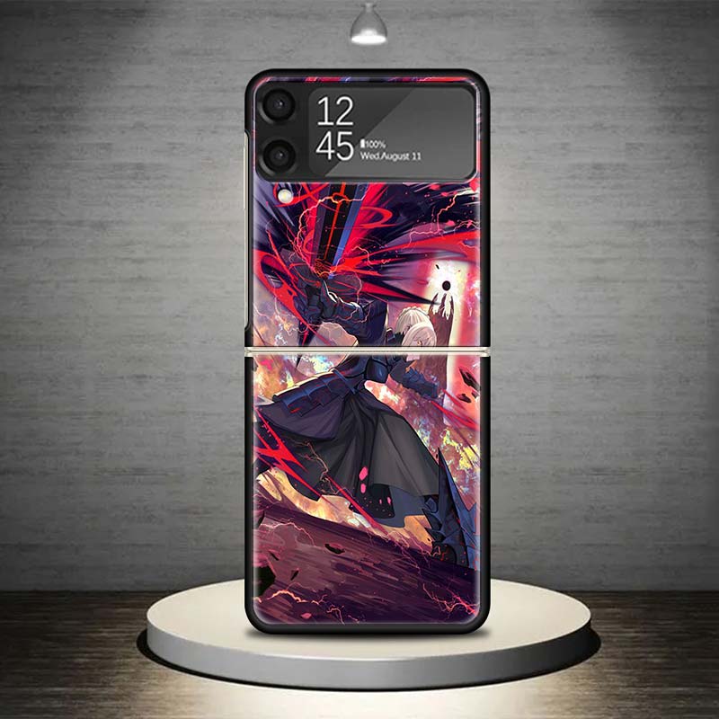 Чехол для телефона Saber из Fate Zero Stay Night для Samsung Galaxy Z Flip 7 6 5 4 3 5G Ударопрочный чехол Z Flip7 Flip6 ZFlip5 Flip3 Flip4 L