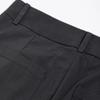 Women Tight Flares Pants Flared Slacks Dark Black High-waist Suit Slacks Trousers Casual Pants