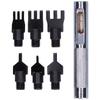 Leather Prong Set Metal Interchangeable Flat Chisel Bit Hole Punch Stitching Tool with Handle