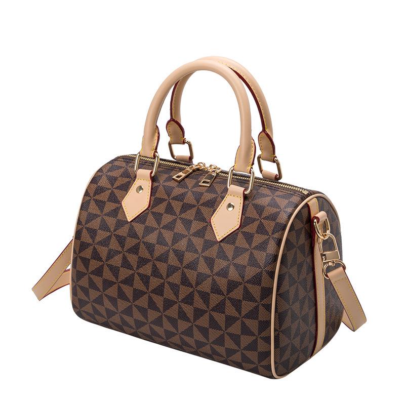 Модная Простая Сумка-Подушка Boston Print Crossbody для Женщин Весна 2026