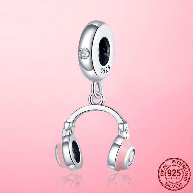 Подвески для путешествий, стерлингового серебра 925 пробы, маленькая девочка, воздушный шар, самолет, камера, висячие подвески, бусины, подходят для оригинального женского браслета, ювелирные изделия