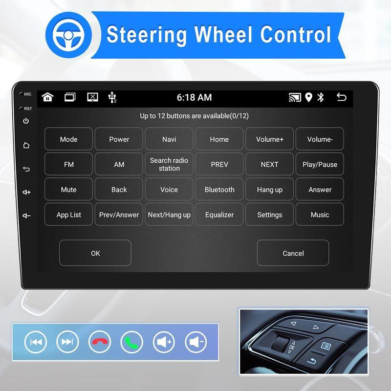 Android 11.0 2 Din 10,1 дюйма HD 1080P Автомобильное стерео радио 1 + 16G/2 + 32G Автомобильный MP5-плеер WIFI GPS Bluetooth FM-радио Зеркальная связь AHD вид сзади