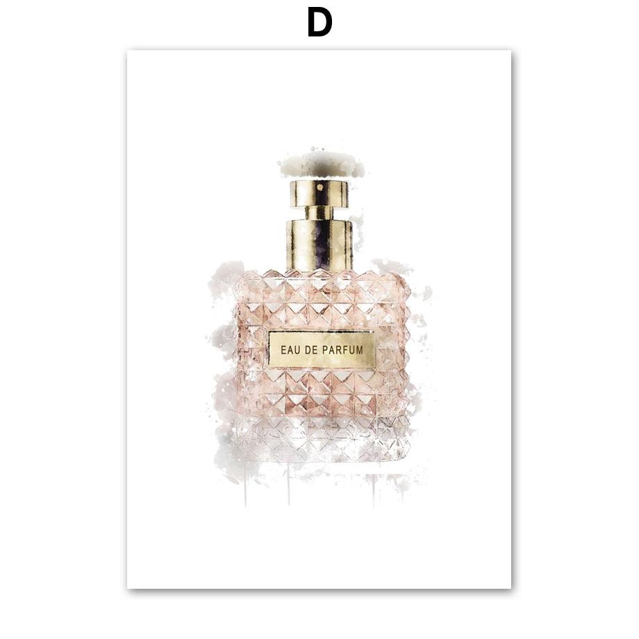 Розовый цветок Париж духи девушка губы ресницы настенная живопись на холсте плакаты на скандинавскую тему и принты настенная картина для декора комнаты для девочек