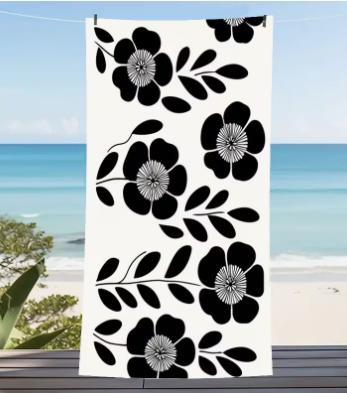 Heart Print Beach Towel, Large Microfiber Sand Free Quick Dry Towel for Beach Pool Camping Ltowels Bathroom Towels Bathroom