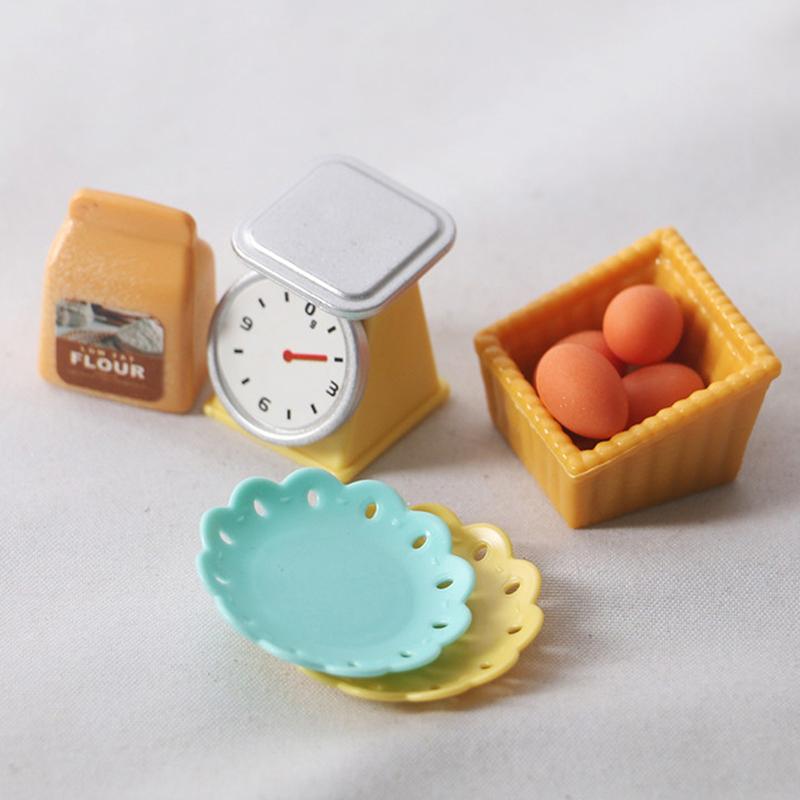 9Pcs/Set 1/12 Dollhouse Miniature Kitchen Scale Egg Doll House Accessories Toy