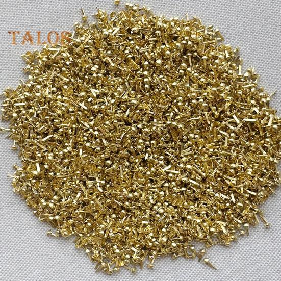 500Pcs Mini Brads Metal Plated Round Paper Fasteners for Paper Craft Scrapbooking DIY Art Handmade Project Decorative Supplies