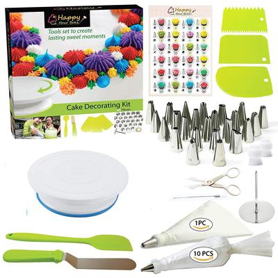 Набор столов для крепления торта из нержавеющей стали, 46 предметов, поворотный стол для торта, пластиковый инструмент для выпечки, сделай сам, монтаж торта в рот, изготовление печенья