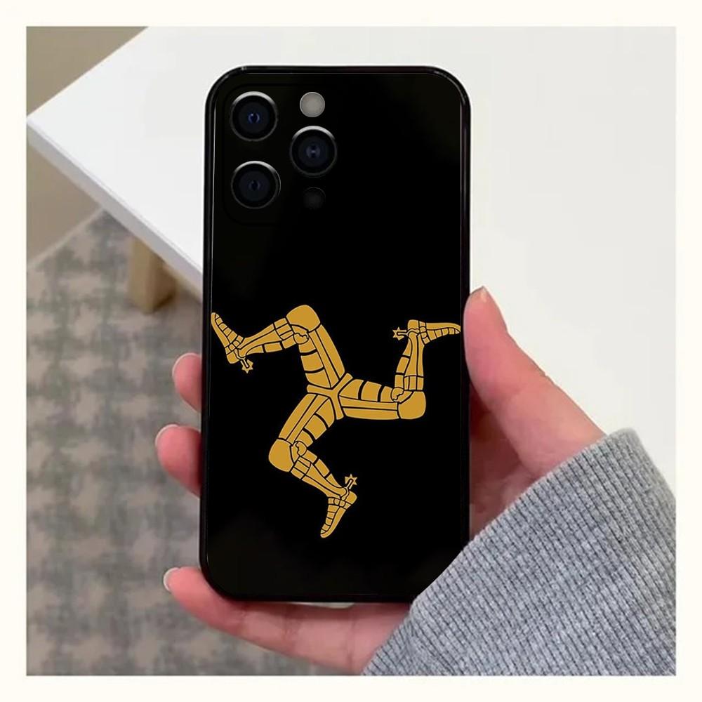 Чехол для телефона Герб Острова Мэн Для Apple iPhone 15,14,13,12,11,Pro,X,XS,Max,XR,Plus,Mini Мягкий черный чехол